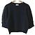 Autre Marque O Pullover de Malha de Manga Curta Preto