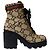 Gucci GG Shearling Wollknöchelstiefel Schwarz Mehrfarben Beige - Ansicht 6