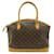 Borsa Louis Vuitton Monogram Lockit Horizontal Marrone Monogramma Pelle verniciata