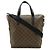 Borsa Tote Louis Vuitton Monogram Macassar Kitan Marrone Nero Monogramma - vista 2