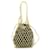 Prada Mesh Handbag Tote Schwarz Gelb  - Ansicht 1
