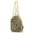 Prada Mesh Handbag Tote Schwarz Gelb  - Ansicht 2