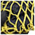Prada Mesh Handbag Tote Schwarz Gelb  - Ansicht 6