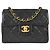 Chanel Vintage Square Classic Single Flap gestepptes Lammleder Mini Schwarz