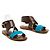 Sandali Celine 2 toni EU38.5 Phoebe Philo Sandali piatti 2 toni UK5.5 US8 Céline Marrone Blu - vista 3