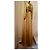 Autre Marque Langes Plissee-Kleid in Gold mit geflochtenem Gürtel Golden - Ansicht 14