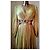 Autre Marque Langes Plissee-Kleid in Gold mit geflochtenem Gürtel Golden - Ansicht 7