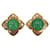 Timeless Orecchini a clip Chanel Vintage D'oro Verde