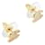 Chanel 2024 Orecchini a lobo micro CC dorati con strass D'oro - vista 2