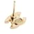 Chanel 2024 Orecchini a lobo micro CC dorati con strass D'oro - vista 3