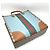 Borsa Tote Web GG media da donna Gucci Blu Beige - vista 3
