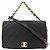 Borsa Chanel in pelle di vitello martellata nera Nero