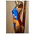 Autre Marque Bañador de una pieza Roberta Mare con estampado para mujer Castaño Blanco Azul Naranja - vista 12