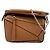 Mini borsa a tracolla Loewe Puzzle Edge in pelle di vitello marrone