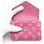 Cartera Victorine Monogram Denim Louis Vuitton Rosa Fucsia - vista 9