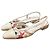 Chanel Ballerine Slingback in Vernice Bianca Ricamata Bianco Multicolore