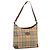 Borsa a Spalla Burberrys Nova Check in Tela Beige e Oro Auth 189972A D'oro