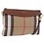 Borsa a tracolla BURBERRY Nova Check in tela Beige Gold Auth ka5033A D'oro
