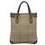 Borsa Tote Burberry Nova Check in tela beige e oro Auth 189920A D'oro - vista 2