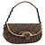 Borsa a tracolla Romantic in tela Trotter Christian Dior PVC Marrone Argento Auth 189117SM