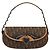 Borsa a tracolla Romantic in tela Trotter Christian Dior PVC Marrone Argento Auth 189117SM - vista 2
