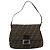 FENDI Zucca Canvas Mamma Baguette Shoulder Bag Black Brown Auth 189496SAM Marrone Nero - vista 13