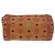 Borsa a Spalla MCM Vicetos Logogram PVC Pelle Marrone Oro Auth 190564 D'oro - vista 2