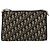 Borsa a Spalla Christian Dior Trotter Canvas Navy Gold Auth 189506 D'oro Blu navy - vista 3