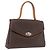 Céline Borsa a Mano CELINE Macadam Canvas PVC Marrone Oro Auth 190562 D'oro