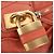 Chloé Borsa a mano Chloe Paddington in pelle Arancione Oro Argento Autentica am12020SAM D'oro - vista 15