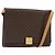 Céline Borsa a Spalla CELINE Macadam Canvas PVC Pelle Marrone Oro Auth 189539A D'oro