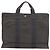 Hermès HERMES Her Line MM Handtasche Canvas Grau Silber Authentisch 189544 Braun - Ansicht 3