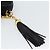 CHANEL Matelasse Chain Shoulder Bag Satin Black Gold CC Auth 189794V Preto Dourado - vista 8