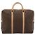 Céline Borsa Business CELINE Macadam Canvas PVC Pelle Marrone Oro Auth 190276 D'oro - vista 2