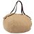 Céline Bolsa CELINE de couro bege dourado Auth 188555