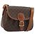 Céline Borsa a tracolla CELINE Macadam Canvas PVC Pelle Marrone Oro Auth ep14938 D'oro