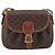 Céline Borsa a tracolla CELINE Macadam Canvas PVC Pelle Marrone Oro Auth ep14938 D'oro - vista 13
