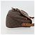 Céline Borsa a tracolla CELINE Macadam Canvas PVC Pelle Marrone Oro Auth ep14938 D'oro - vista 3