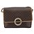 Céline Borsa a tracolla circolare CELINE Macadam Canvas PVC Pelle Marrone Oro Auth 189595 D'oro - vista 13