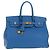 Hermès Borsa HERMES Birkin 35 in pelle blu oro autentica 188015SM D'oro
