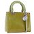 Borsa Christian Dior Canage vernice 2way Verde Argento Auth bs35916A