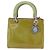 Borsa Christian Dior Canage vernice 2way Verde Argento Auth bs35916A - vista 2