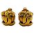 Timeless Orecchini a clip rotondi Chanel Coco Mark in Oro D'oro