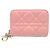 Christian Dior Cannage Lammfell-Münzbeutel Pink