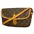 Borsa a tracolla Louis Vuitton Monogram Gibeciere PM Marrone