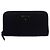 Cartera larga de nylon Saffiano negro de Prada
