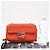 Sac Baguette Fendi en toile et cuir avec chaîne midi et double bandoulière Orange - vue 3