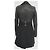 Abrigo Biker BCBG Max Azria Johnna Cuero y Lana Negro - vista 3