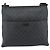 Gucci Vintage Flat Messenger GG Canvas et cuir Small Noir