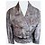 Versus Versace Leder Bikerjacke Metallic Silber Taupe IT 42 Braun Golden Bronze - Ansicht 5